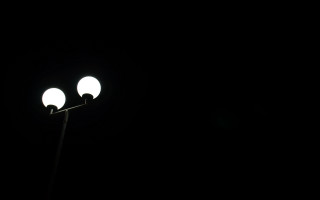 Streetlight moon girls minimalism monochrome - a street light free wallpaper
