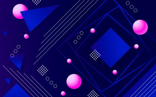 Abstract circles squares geometric colorful - surreal design free wallpaper for desktop