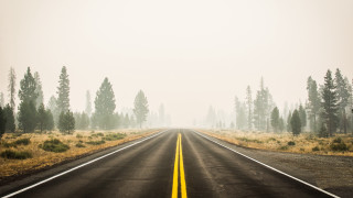 Long road yellow line field 2 - a long road free wallpaper