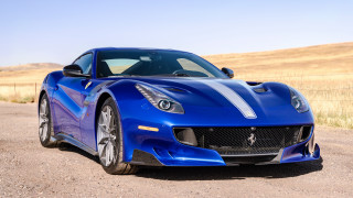 Blue sports car dirt road - dry free wallpaper for desktop