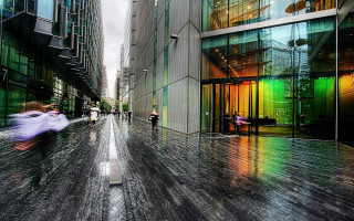 Person walking street umbrella rain - david chipperfield free wallpaper