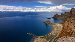 Mountain lake beach road clouds - arkhip kuindzhi free wallpaper for desktop