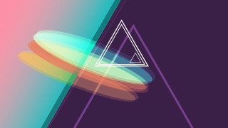 Rainbow triangle abstract bauhaus surreal - surreal design free wallpaper