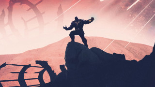 Mountain man alien silhouette sunset - imax 70 mm footage free wallpaper