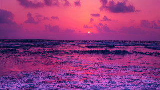 Sunset ocean pink sky clouds - anthony s waters free wallpaper