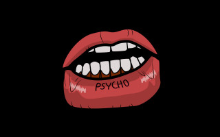 Red lips psychic tattoo sticker - a red lip free wallpaper