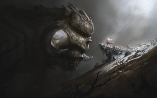 Demon mountain sky sun fantasy - a mountain side free wallpaper