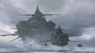 Large ship ocean matte painting - a large ship free wallpaper