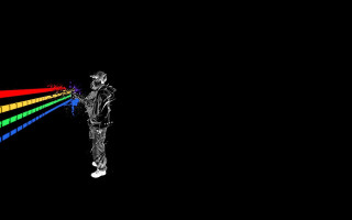 Hologram rainbow light man long - a rainbow light free wallpaper