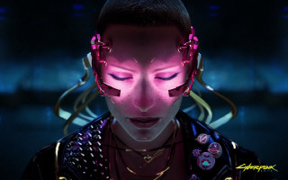 Woman headphones neon light cyberpunk - cyberpunk style free wallpaper