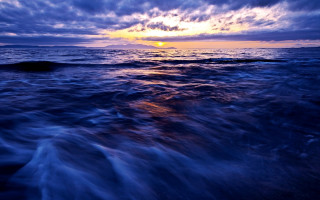 Sunset ocean waves shore matte - ocean free wallpaper for desktop