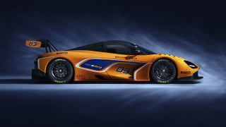 Sports car blue orange stripe - a sports car free wallpaper