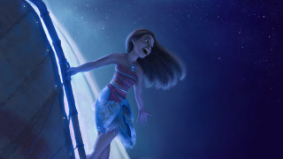 Girl dress ledge boat starry - a girl in a dress free wallpaper