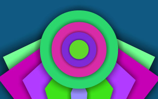 Colorful abstract circular blue green - a circular design in the center of the image free wallpaper
