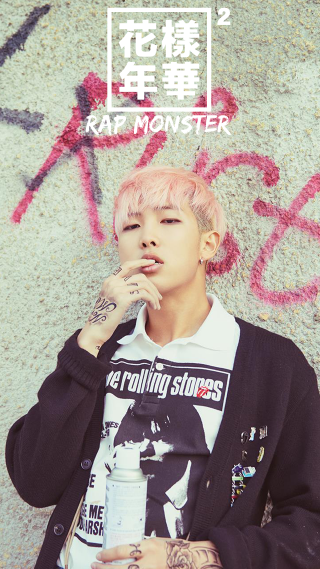 Pink haired tattooed man smoking - free aesthetic wallpaper