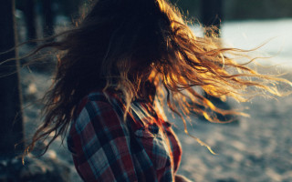 Woman beach tree snow embers - ground free wallpaper