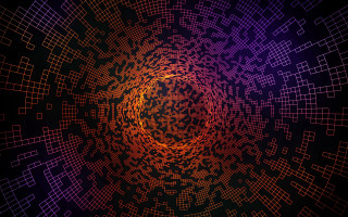 Colorful abstract circular black red - a circular design in the center of the image free wallpaper