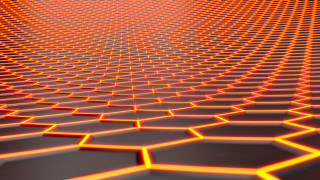 Hexagonal pattern red light black - the end of the image free wallpaper