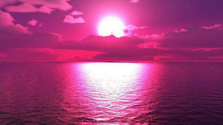 Pink sunset ocean clouds boat - cloud and a boat free wallpaper