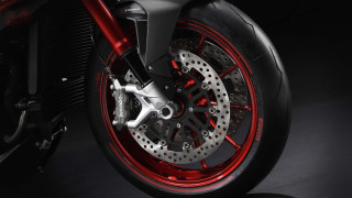 Motorcycle wheel red brake pad - rim free wallpaper