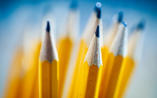 Pencils blurry background shallow depth - academic free wallpaper