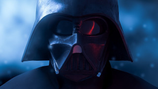 Darth vader mask red eyes 2 - dramatic cinematic lighting free wallpaper for desktop