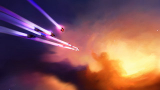 Jets cloudy starry sky dusk - christopher balaskas free wallpaper