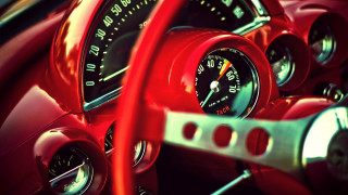 Red car dashboard speedometer motion - motion blur free wallpaper for desktop