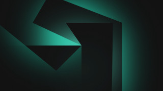 Black green abstract triangle hologram - abstract background free wallpaper