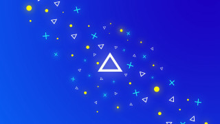 Blue triangle symbols abstract constellation - a white triangle free wallpaper