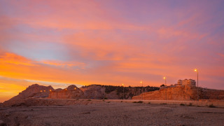 Sunset rocky mountain lighthouse red - albert namatjira free wallpaper