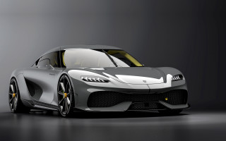 Grey sports car yellow accents - a grey sports car free wallpaper