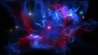 Colorful abstract stars smoke space - nebula free wallpaper