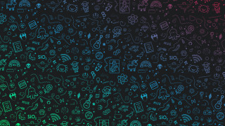Colorful doodles black background pixel - pixel art free wallpaper