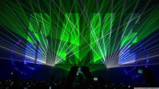 Concert green white light show - epsylon point free wallpaper