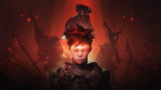 Eve ryder strange head red - strange free wallpaper for desktop