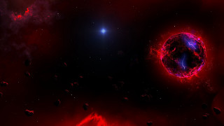 Space red black blue star - blue star free wallpaper