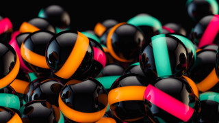 Colorful balls pile cinema4d photorealism - a bunch of balls free wallpaper