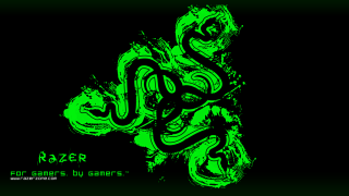 Green snake black background razer - a green snake free wallpaper
