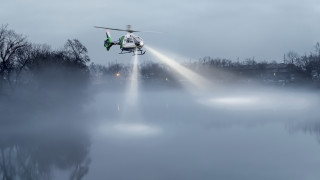 Helicopter lake foggy sky hologram - over a lake free wallpaper