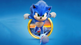 Sonic tennis blue background gold - a gold frame free wallpaper for desktop
