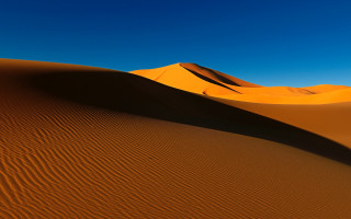 Desert blue sky sand dunes - a few sand free wallpaper