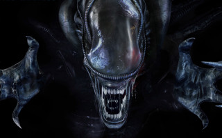 Large alien creature sharp teeth - sharp tooth free wallpaper