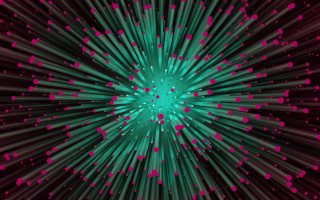 Green pink dots starburst particles - particle free wallpaper