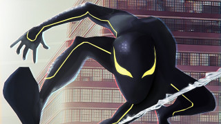 Black spider man yellow eyes - a black body free wallpaper