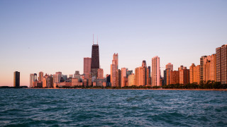 City skyline water bridge buildings - anish kapoor free wallpaper