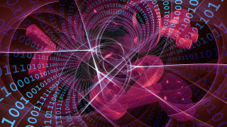 Spiral numbers red blue fractals - fractal free wallpaper