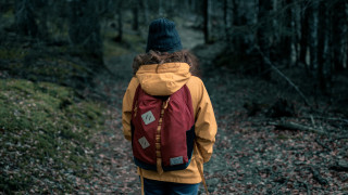 Person backpack woods trail liminal - a trail free wallpaper