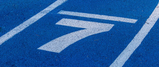 Seven blue parking stop sign - a number seven free wallpaper