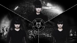 Couple people standing crowd pentagram - dark art free wallpaper